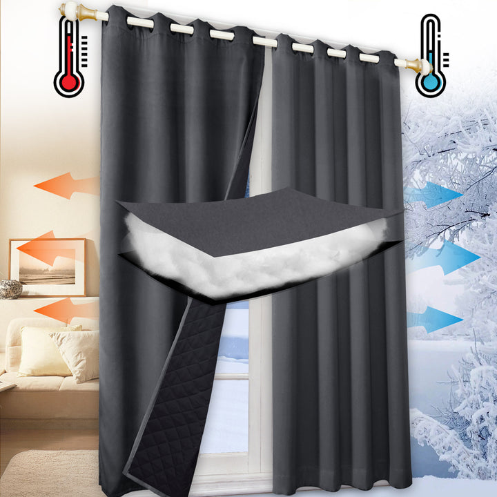 Outdoor Cold Proof Curtains to Reduce Noise Insulation Blackout, Cold Proof Outdoor Curtains