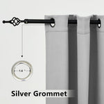 Suchoutdoor Outdoor Waterproof Curtains, Grommet Top Silver, for Porch/Pavilion/Patio, 1 Panel