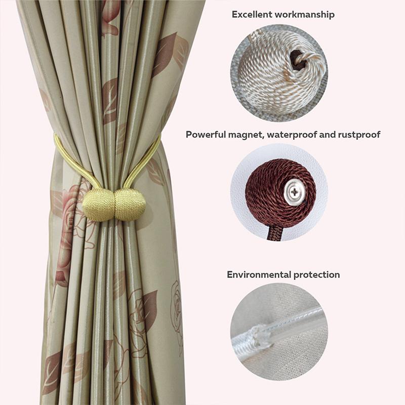 Magnetic Curtain Tiebacks, 1 PCS
