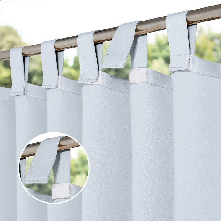 Suchoutdoor Outdoor Waterproof Curtains, Velcro Tab Top, for Porch/Pavilion/Patio, 1 Panel