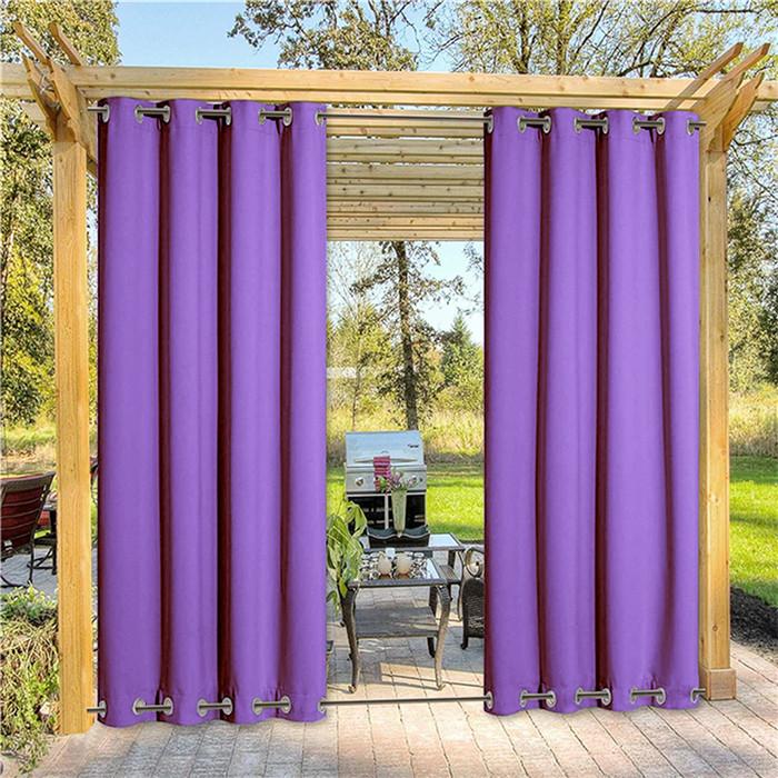Suchoutdoor Outdoor Waterproof Curtains, Top Bottom Grommet, for Porch/Pavilion/Patio, 1 Panel