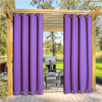 Suchoutdoor Outdoor Waterproof Curtains, Top Bottom Grommet, for Porch/Pavilion/Patio, 1 Panel