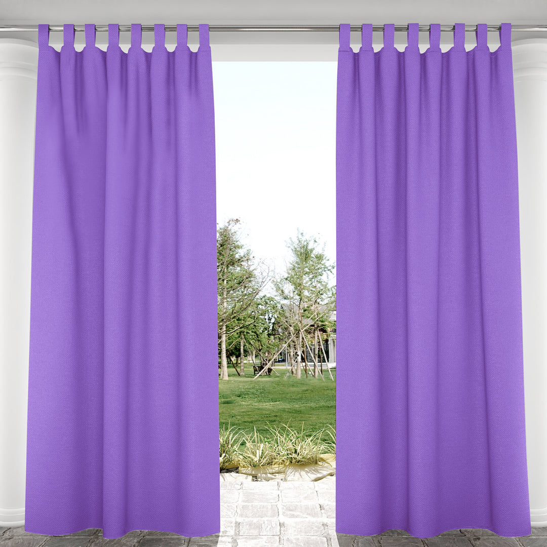 Suchoutdoor Outdoor Waterproof Curtains, Velcro Tab Top, for Porch/Pavilion/Patio, 1 Panel
