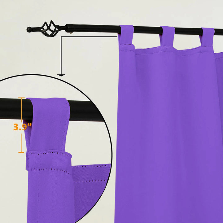 Suchoutdoor Outdoor Waterproof Curtains, Tab Top, for Porch/Pavilion/Patio, 1 Panel