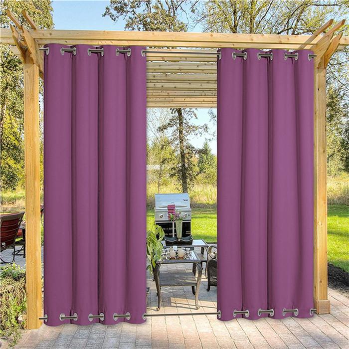 Suchoutdoor Outdoor Waterproof Curtains, Top Bottom Grommet, for Porch/Pavilion/Patio, 1 Panel