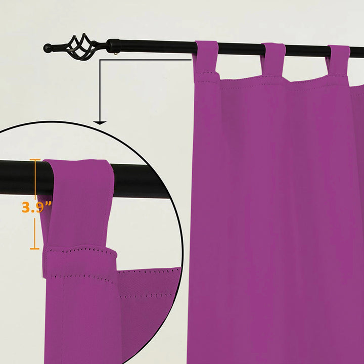 Suchoutdoor Outdoor Waterproof Curtains, Tab Top, for Porch/Pavilion/Patio, 1 Panel
