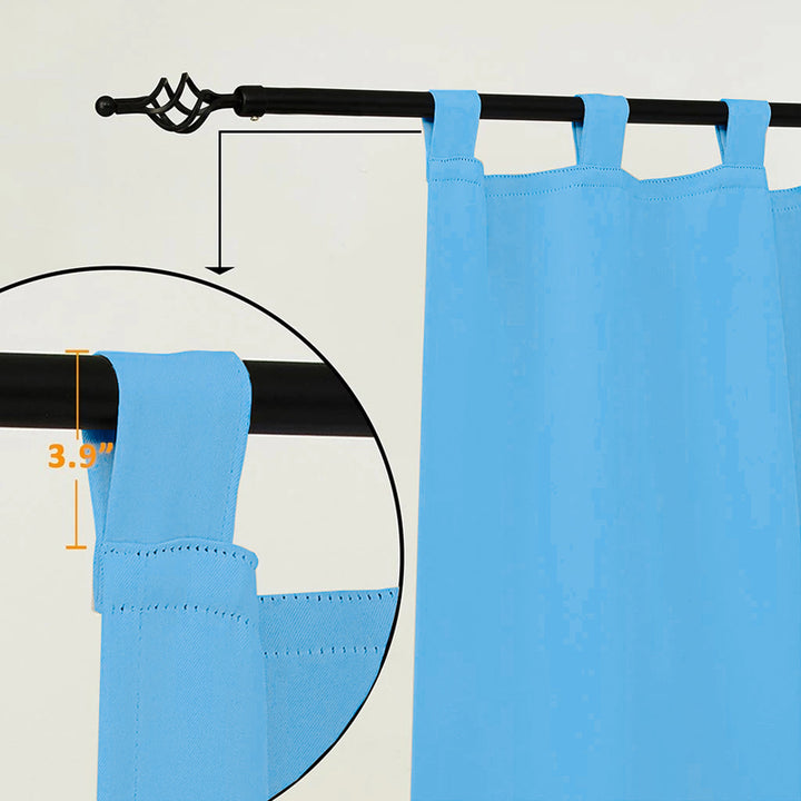 Suchoutdoor Outdoor Waterproof Curtains, Tab Top, for Porch/Pavilion/Patio, 1 Panel