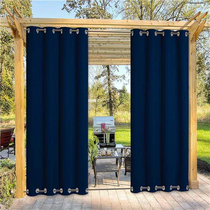 Suchoutdoor Outdoor Waterproof Curtains, Top Bottom Grommet, for Porch/Pavilion/Patio, 1 Panel