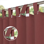 Suchoutdoor Outdoor Waterproof Curtains, Velcro Tab Top, for Porch/Pavilion/Patio, 1 Panel