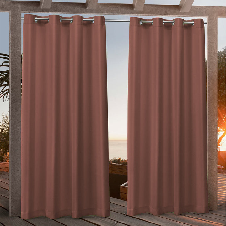 Suchoutdoor Outdoor Waterproof Curtains, Grommet Top Silver, for Porch/Pavilion/Patio, 1 Panel