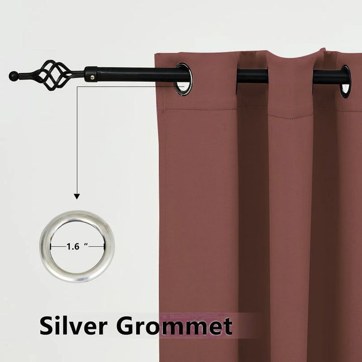 Suchoutdoor Outdoor Waterproof Curtains, Grommet Top Silver, for Porch/Pavilion/Patio, 1 Panel