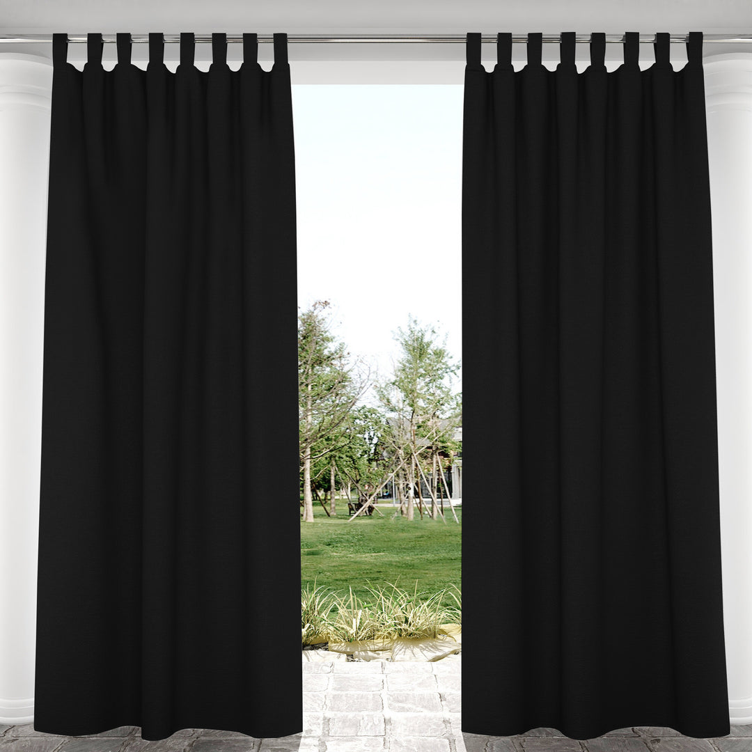 Suchoutdoor Outdoor Waterproof Curtains, Velcro Tab Top, for Porch/Pavilion/Patio, 1 Panel