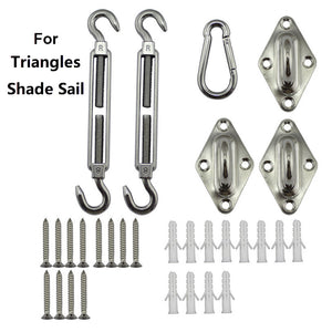 Sun shade sail hardware accessories, metal accessories for shade sail dedicated