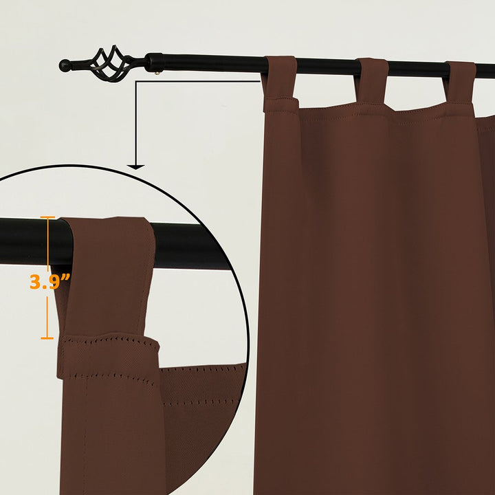 Suchoutdoor Outdoor Waterproof Curtains, Tab Top, for Porch/Pavilion/Patio, 1 Panel