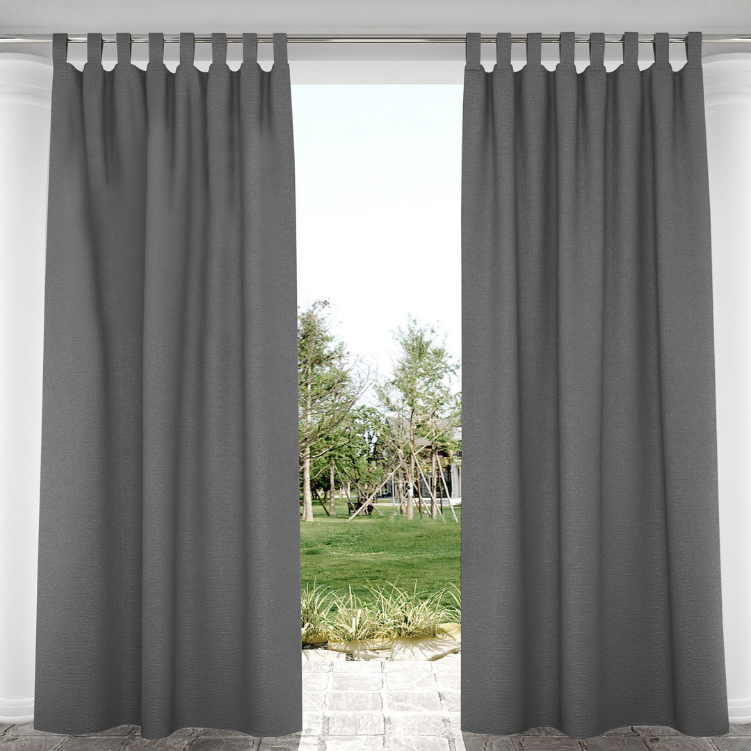 Suchoutdoor Outdoor Waterproof Curtains, Velcro Tab Top, for Porch/Pavilion/Patio, 1 Panel