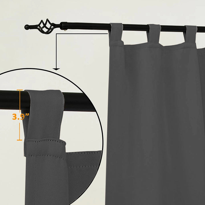 Suchoutdoor Outdoor Waterproof Curtains, Tab Top, for Porch/Pavilion/Patio, 1 Panel
