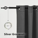 Suchoutdoor Outdoor Waterproof Curtains, Grommet Top Silver, for Porch/Pavilion/Patio, 1 Panel