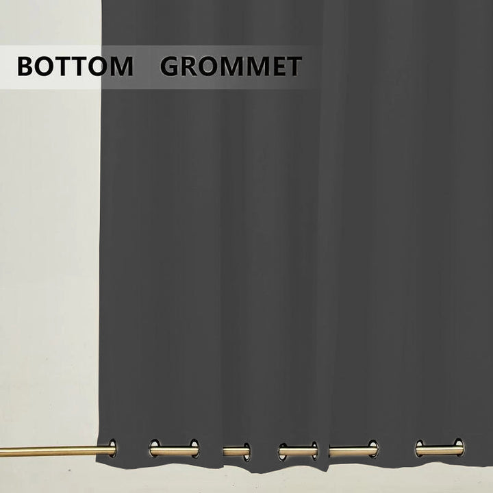 Suchoutdoor Outdoor Waterproof Curtains, Top Bottom Grommet, for Porch/Pavilion/Patio, 1 Panel