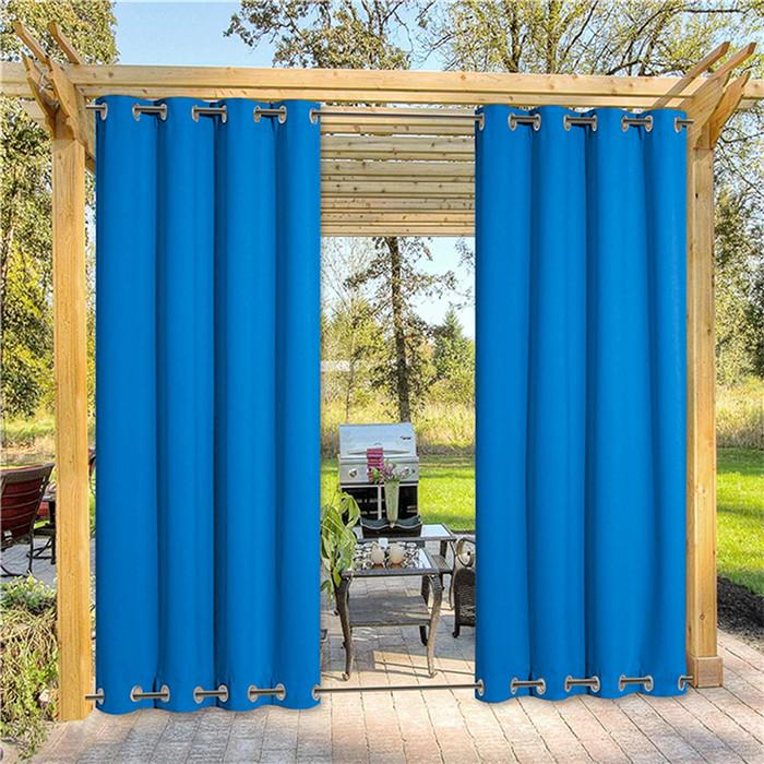 Suchoutdoor Outdoor Waterproof Curtains, Top Bottom Grommet, for Porch/Pavilion/Patio, 1 Panel