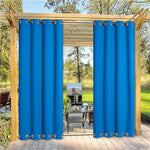 Suchoutdoor Outdoor Waterproof Curtains, Top Bottom Grommet, for Porch/Pavilion/Patio, 1 Panel