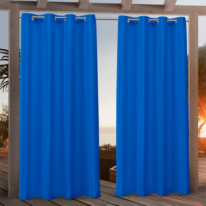 Suchoutdoor Outdoor Waterproof Curtains, Grommet Top Silver, for Porch/Pavilion/Patio, 1 Panel