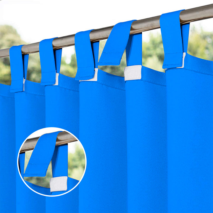 Suchoutdoor Outdoor Waterproof Curtains, Velcro Tab Top, for Porch/Pavilion/Patio, 1 Panel