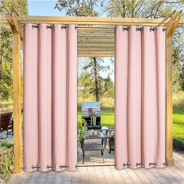 Suchoutdoor Outdoor Waterproof Curtains, Top Bottom Grommet, for Porch/Pavilion/Patio, 1 Panel