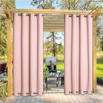 Suchoutdoor Outdoor Waterproof Curtains, Top Bottom Grommet, for Porch/Pavilion/Patio, 1 Panel