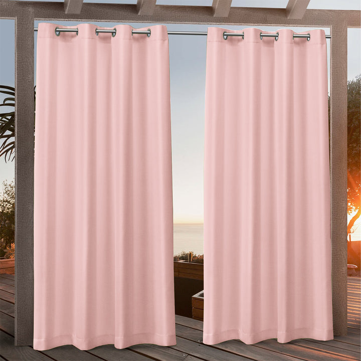 Suchoutdoor Outdoor Waterproof Curtains, Grommet Top Silver, for Porch/Pavilion/Patio, 1 Panel