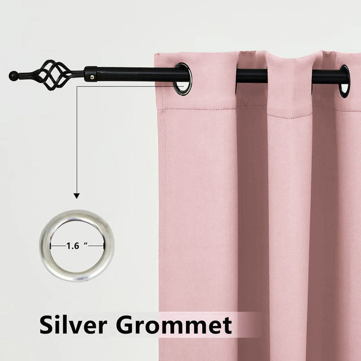 Suchoutdoor Outdoor Waterproof Curtains, Top Bottom Grommet, for Porch/Pavilion/Patio, 1 Panel