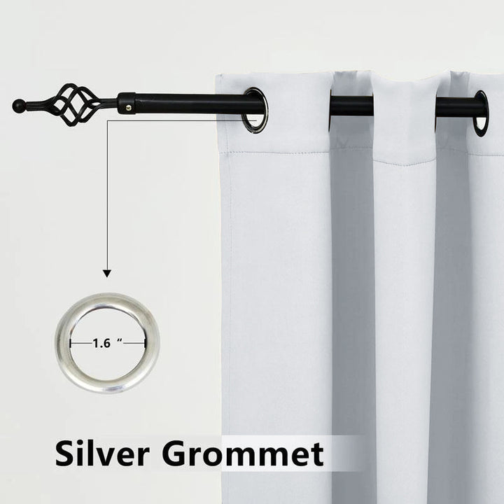 Suchoutdoor Outdoor Waterproof Curtains, Top Bottom Grommet, for Porch/Pavilion/Patio, 1 Panel