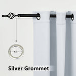 Suchoutdoor Outdoor Waterproof Curtains, Grommet Top Silver, for Porch/Pavilion/Patio, 1 Panel