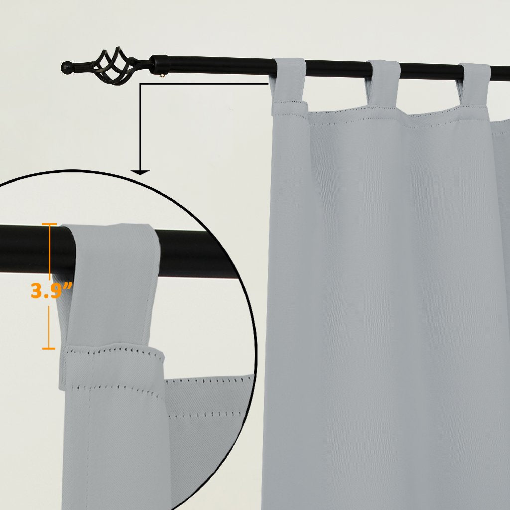 Suchoutdoor Outdoor Waterproof Curtains, Tab Top, for Porch/Pavilion/Patio, 1 Panel