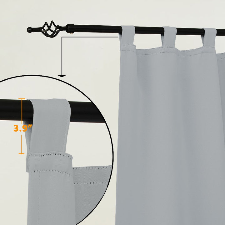 Suchoutdoor Outdoor Waterproof Curtains, Tab Top, for Porch/Pavilion/Patio, 1 Panel