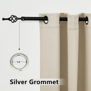 Suchoutdoor Outdoor Waterproof Curtains, Grommet Top Silver, for Porch/Pavilion/Patio, 1 Panel