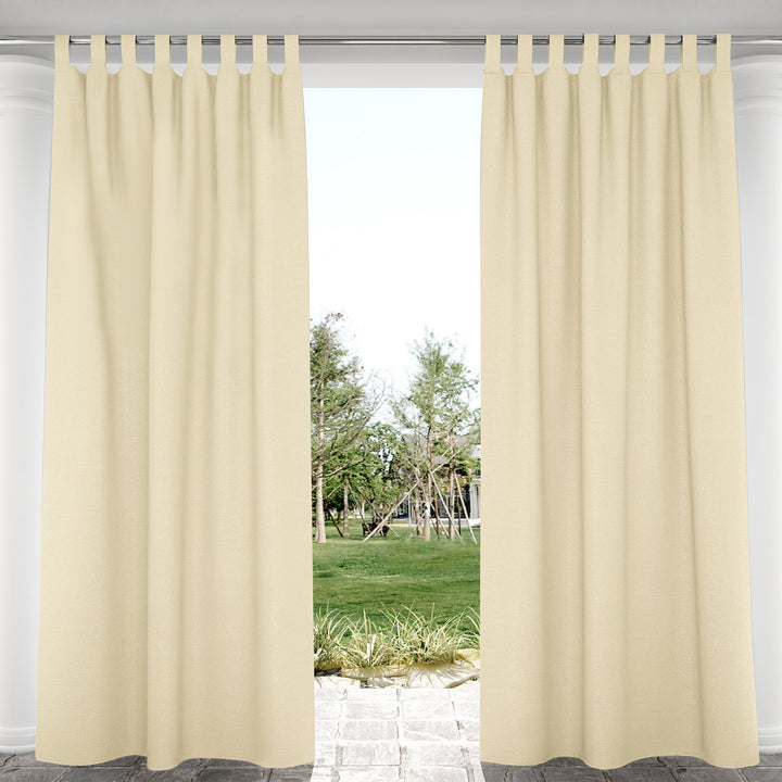 Suchoutdoor Outdoor Waterproof Curtains, Velcro Tab Top, for Porch/Pavilion/Patio, 1 Panel