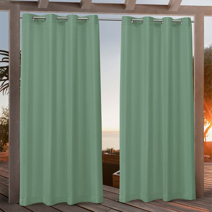 Suchoutdoor Outdoor Waterproof Curtains, Grommet Top Silver, for Porch/Pavilion/Patio, 1 Panel