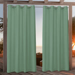 Suchoutdoor Outdoor Waterproof Curtains, Grommet Top Silver, for Porch/Pavilion/Patio, 1 Panel