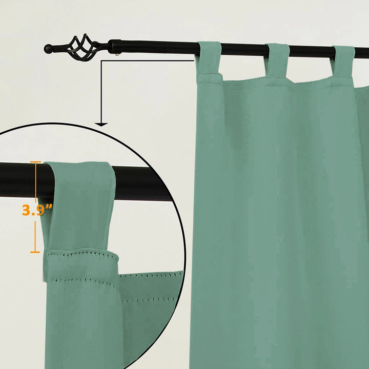 Suchoutdoor Outdoor Waterproof Curtains, Tab Top, for Porch/Pavilion/Patio, 1 Panel