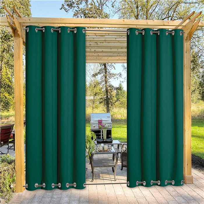 Suchoutdoor Outdoor Waterproof Curtains, Top Bottom Grommet, for Porch/Pavilion/Patio, 1 Panel