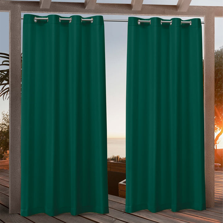 Suchoutdoor Outdoor Waterproof Curtains, Grommet Top Silver, for Porch/Pavilion/Patio, 1 Panel