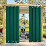 Suchoutdoor Outdoor Waterproof Curtains, Top Bottom Grommet, for Porch/Pavilion/Patio, 1 Panel