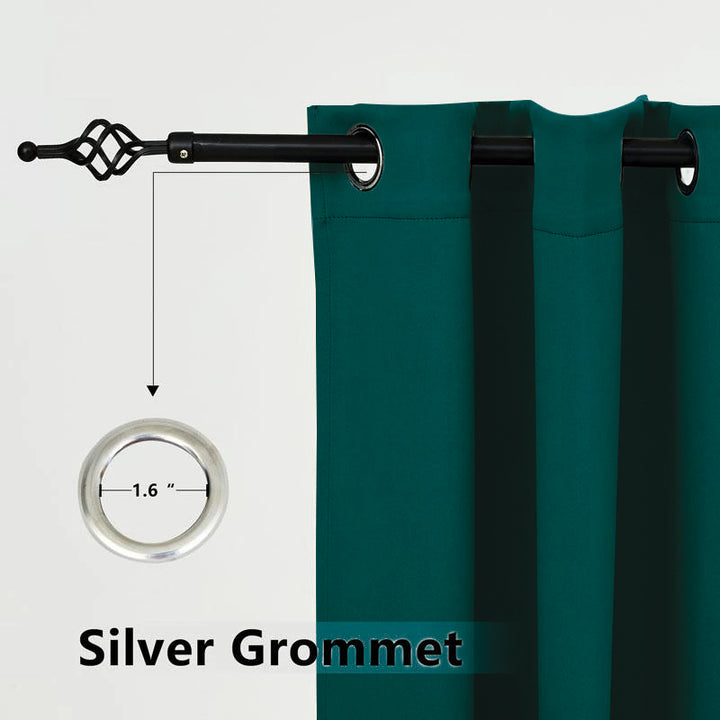 Suchoutdoor Outdoor Waterproof Curtains, Grommet Top Silver, for Porch/Pavilion/Patio, 1 Panel