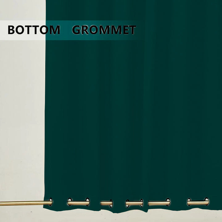 Suchoutdoor Outdoor Waterproof Curtains, Top Bottom Grommet, for Porch/Pavilion/Patio, 1 Panel
