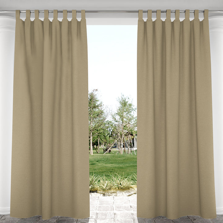 Suchoutdoor Outdoor Waterproof Curtains, Velcro Tab Top, for Porch/Pavilion/Patio, 1 Panel