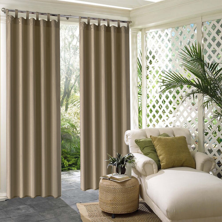 Suchoutdoor Outdoor Waterproof Curtains, Tab Top, for Porch/Pavilion/Patio, 1 Panel