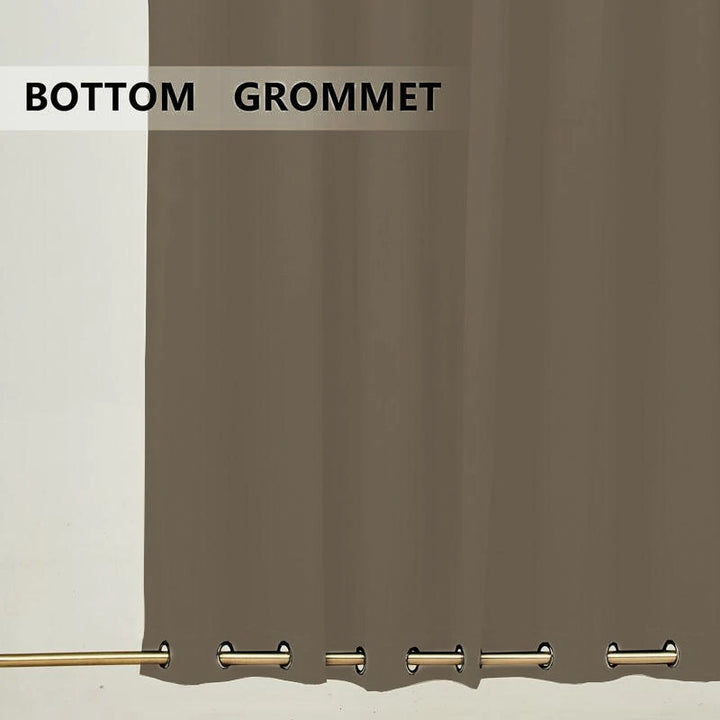 Suchoutdoor Outdoor Waterproof Curtains, Top Bottom Grommet, for Porch/Pavilion/Patio, 1 Panel