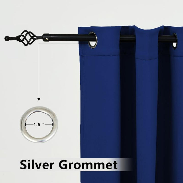 Suchoutdoor Outdoor Waterproof Curtains, Top Bottom Grommet, for Porch/Pavilion/Patio, 1 Panel