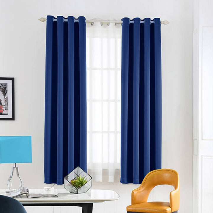 Suchoutdoor Flame Retardant Curtains, Grommet Top Silver, for Schools/Hospitals/Houses, 1 Panel