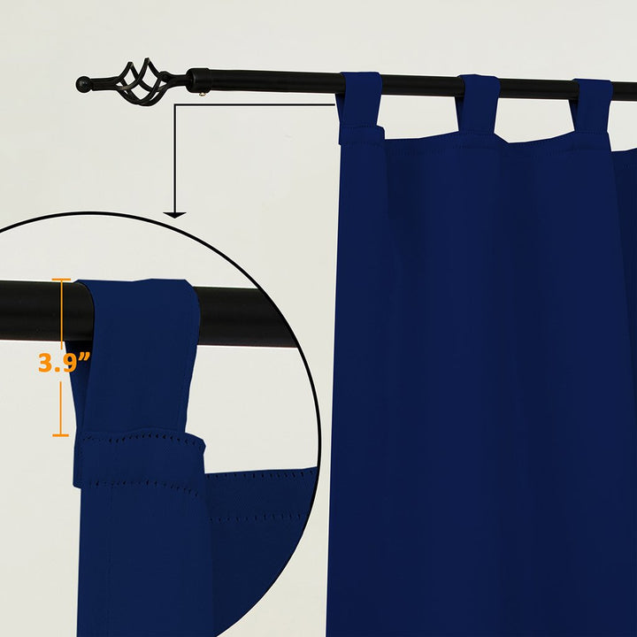 Suchoutdoor Outdoor Waterproof Curtains, Tab Top, for Porch/Pavilion/Patio, 1 Panel